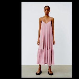 ZARA Textured Midi Dress